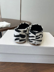 THE ROW 26S MARY JANES IN WHITE ZEBRA PRINT PONY HAIR