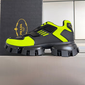 PRADA 26S CLOUDBUST THUNDER SNEAKERS 60MM IN LIME YELLOW MESH FABRIC AND TPU