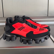 PRADA 26S CLOUDBUST THUNDER SNEAKERS 60MM IN RED MESH FABRIC AND TPU