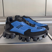 PRADA 26S CLOUDBUST THUNDER SNEAKERS 60MM IN DARK BLUE MESH FABRIC AND TPU