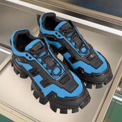 PRADA 26S CLOUDBUST THUNDER SNEAKERS 60MM IN BLUE MESH FABRIC