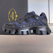 PRADA 26S CLOUDBUST THUNDER SNEAKERS 60MM IN NAVY BLUE MESH FABRIC