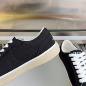 CELINE 26S LACE-UP SNEAKERS IN BLACK CANVAS