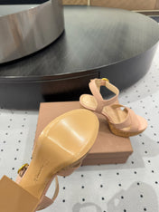 GIANVITO ROSSI 26S CROSS-STRAP SANDALS 115 MM IN NUDE PINK CALFSKIN