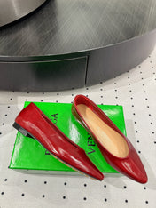 BOTTEGA VENETA 26S BALLET FLATS IN RED CALFSKIN