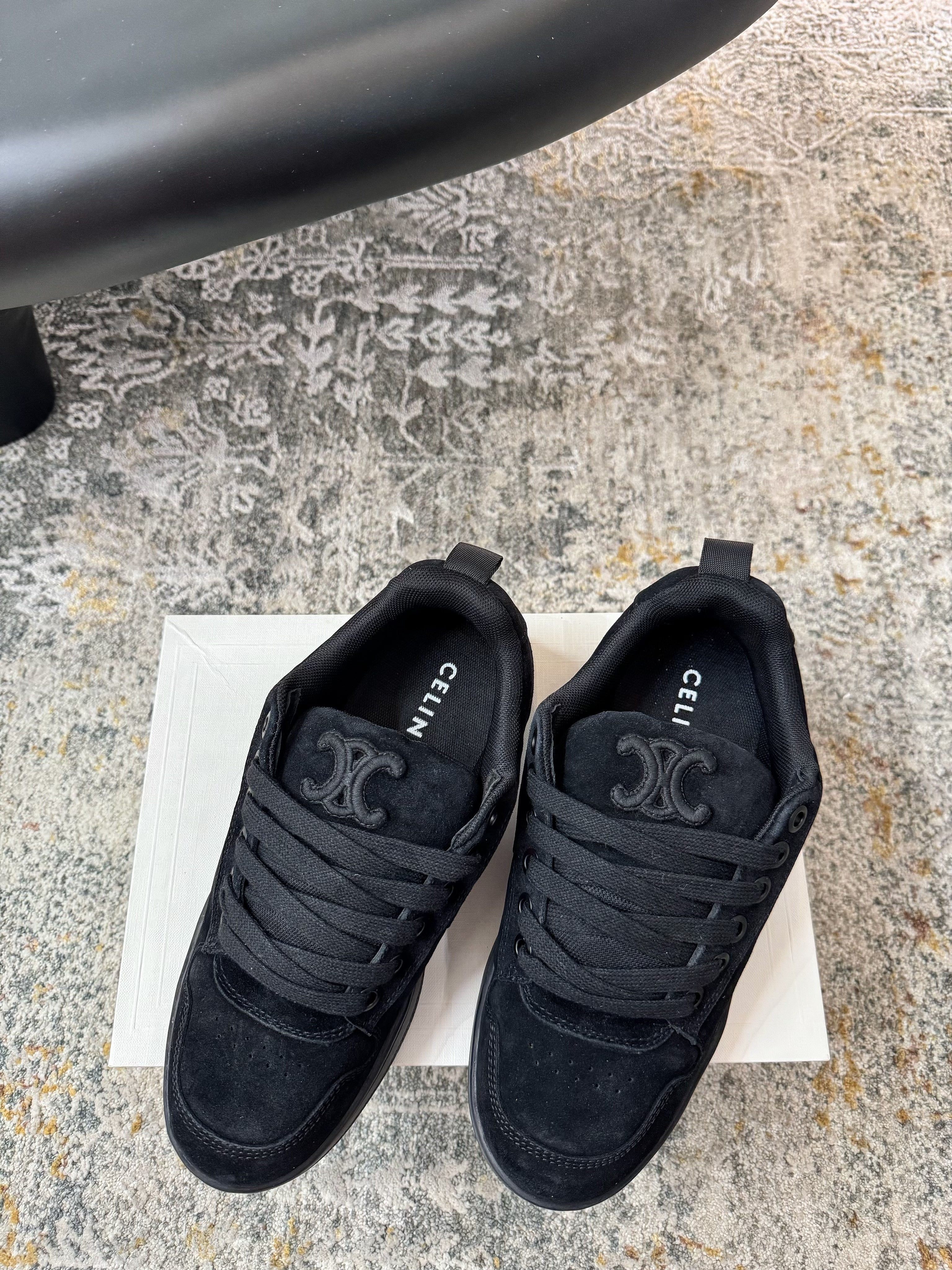 CELINE 26S SNEAKER IN BLACK SUEDE
