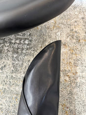 BALMAIN 26S BOOT 95 MM IN BLACK CALFSKIN