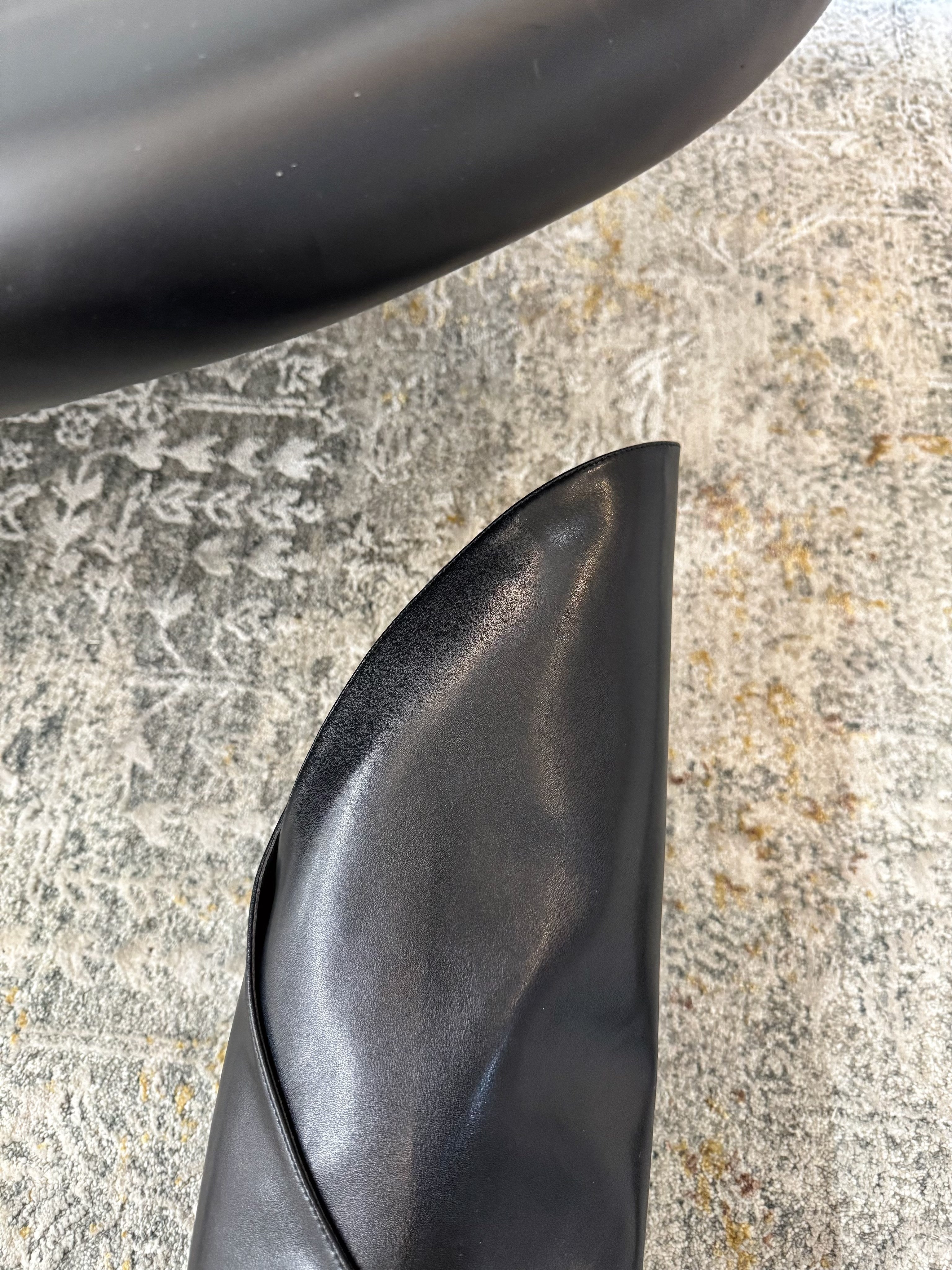 BALMAIN 26S BOOT 95 MM IN BLACK CALFSKIN