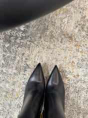 BALMAIN 26S BOOT 95 MM IN BLACK CALFSKIN