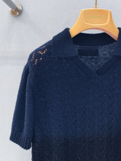 MIUMIU 26S KNITTED POLO SHIRT 881