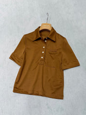 MIUMIU 26S SHORT-SLEEVE POLO T-SHIRT STYLE 1102