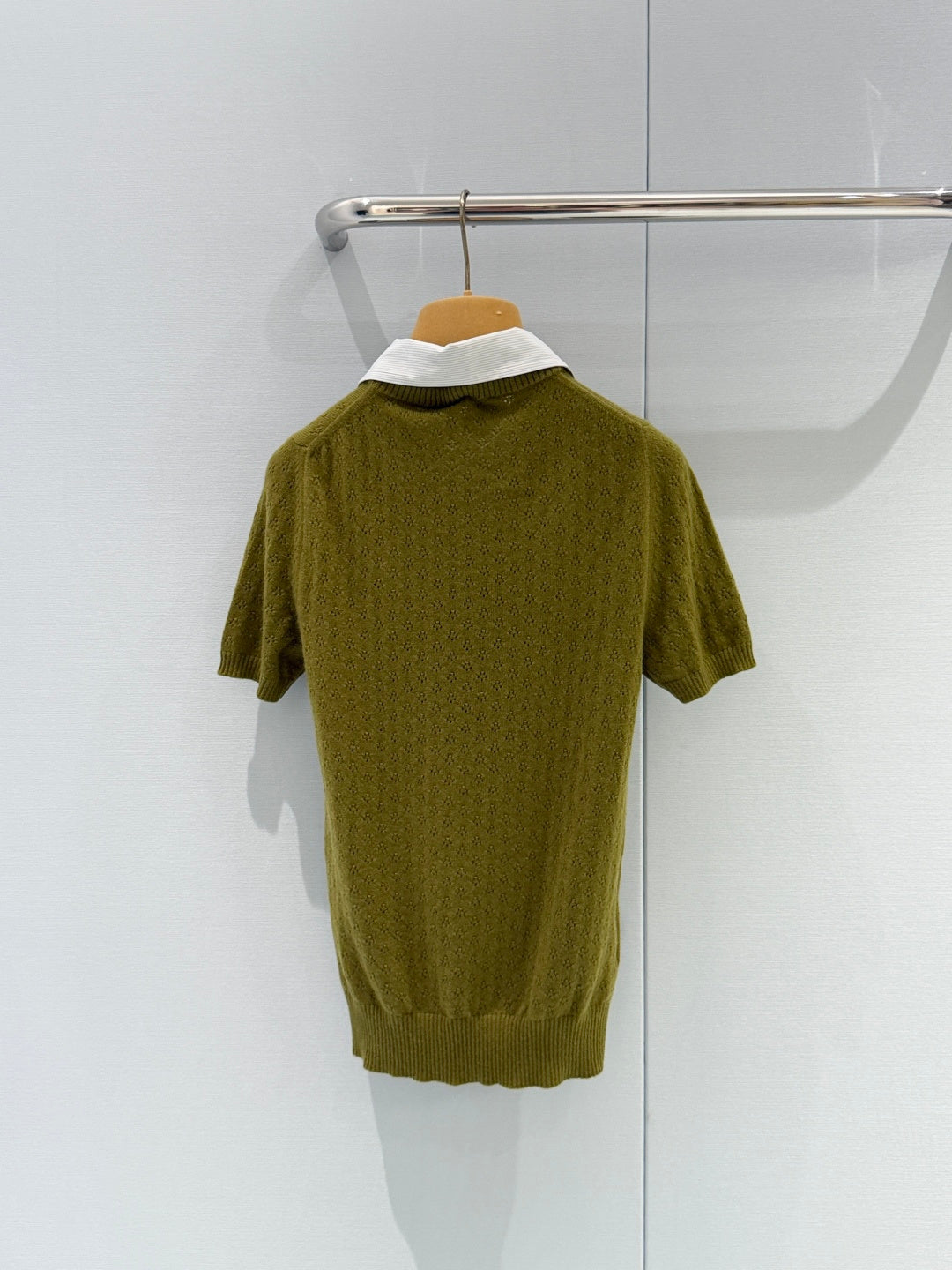 MIUMIU 26S SHORT-SLEEVED KNIT POLO SHIRT STYLE 1062