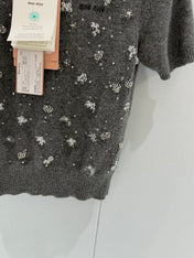 MIUMIU 26S SHORT-SLEEVED KNIT POLO SHIRT STYLE 1061
