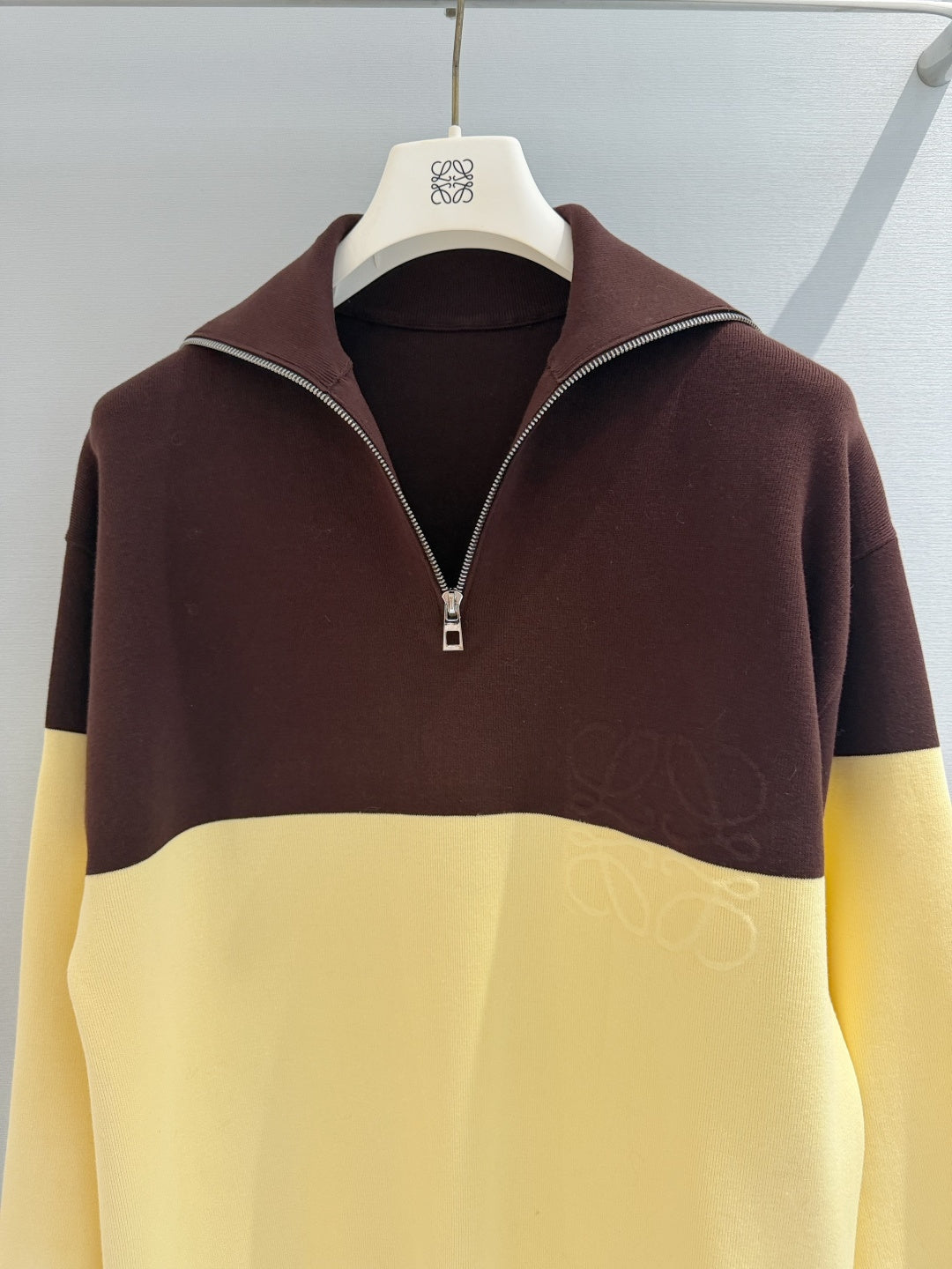 LOEWE 26S HALF-ZIP KNIT SWEATER 646