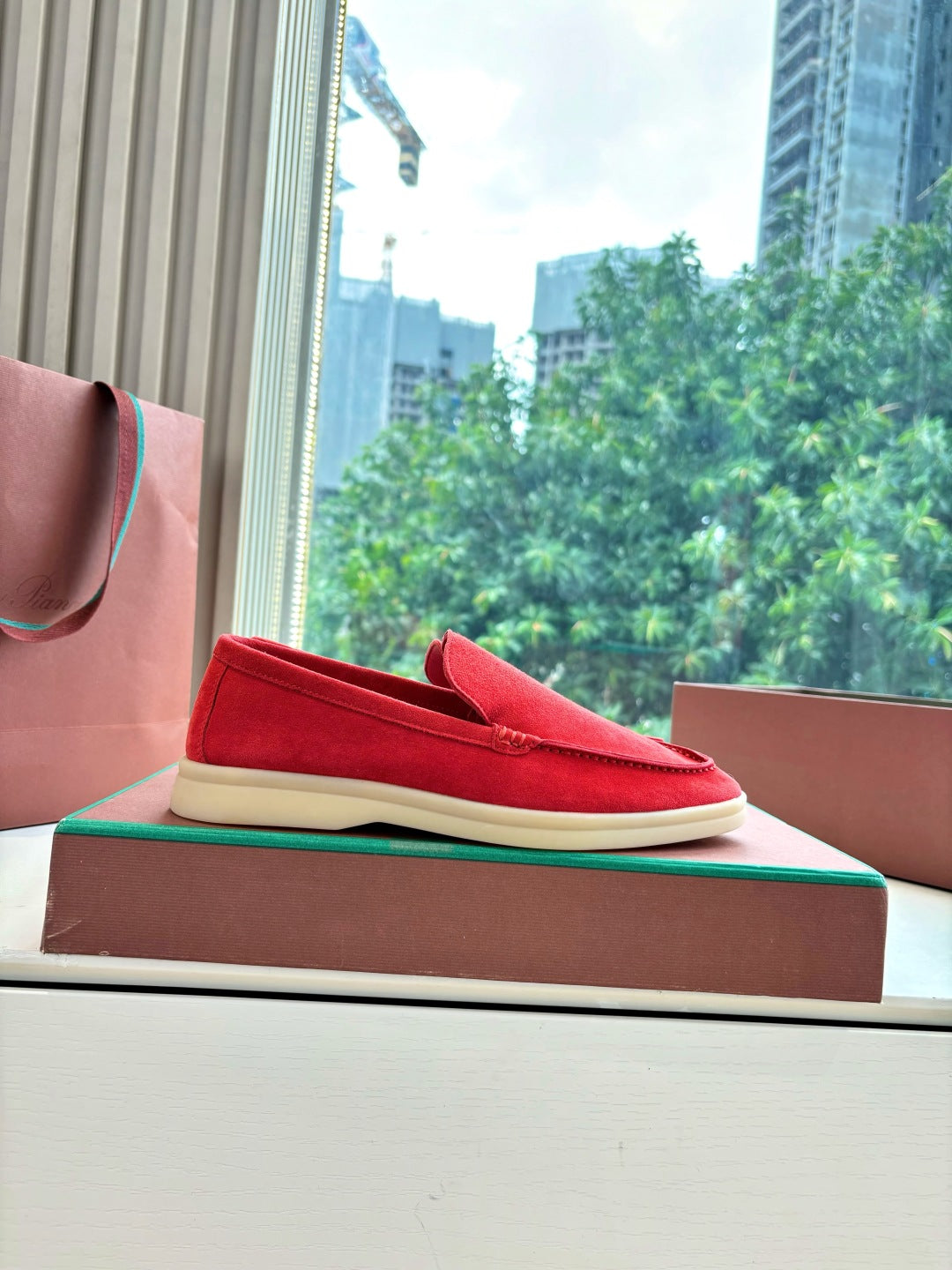 LP LOAFERS 25S IN RED CASHMERE