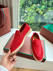 LP LOAFERS 25S IN RED CASHMERE
