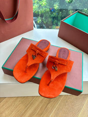 LP THONG SANDALS 25S IN ORANGE SUEDE