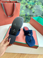 LP THONG SANDALS 25S IN MIDNIGHT BLUE SUEDE