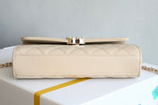 CHANEL 25S KELLY 18 CM IN BEIGE LAMBSKIN