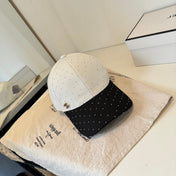 CHANEL 26S CRYSTAL-EMBELLISHED BASEBALL CAP 337797