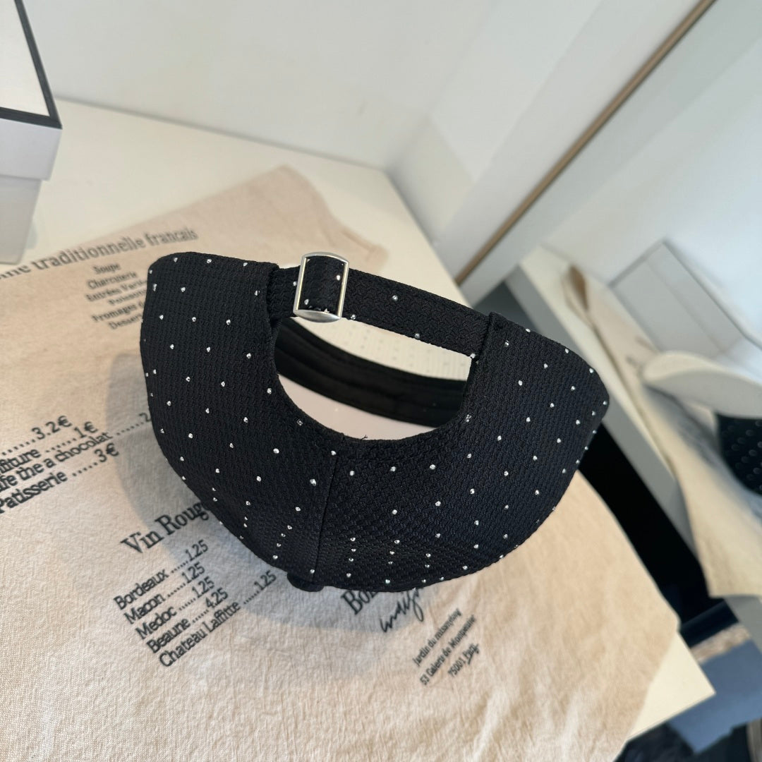 CHANEL 26S CRYSTAL-EMBELLISHED BASEBALL CAP 337798