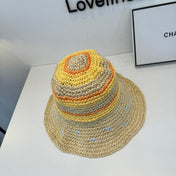 CHANEL 26S CROCHETED STRAW BUCKET HAT 337964