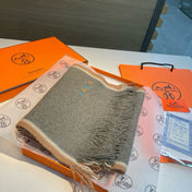 HERMES 25S SCARF 180 IN CASHMERE 989878