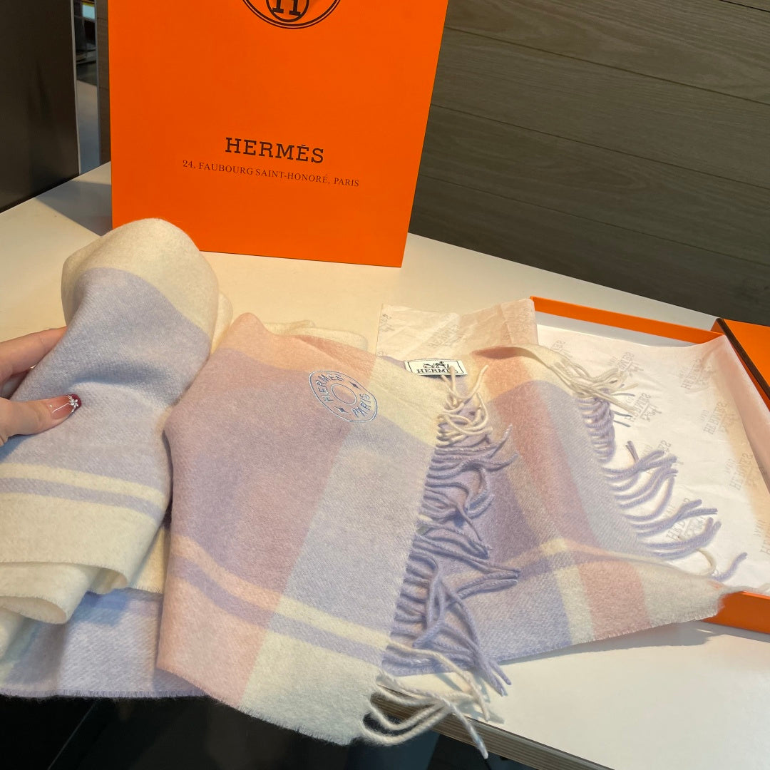 HERMES 25S SCARF 180 IN CASHMERE 989916