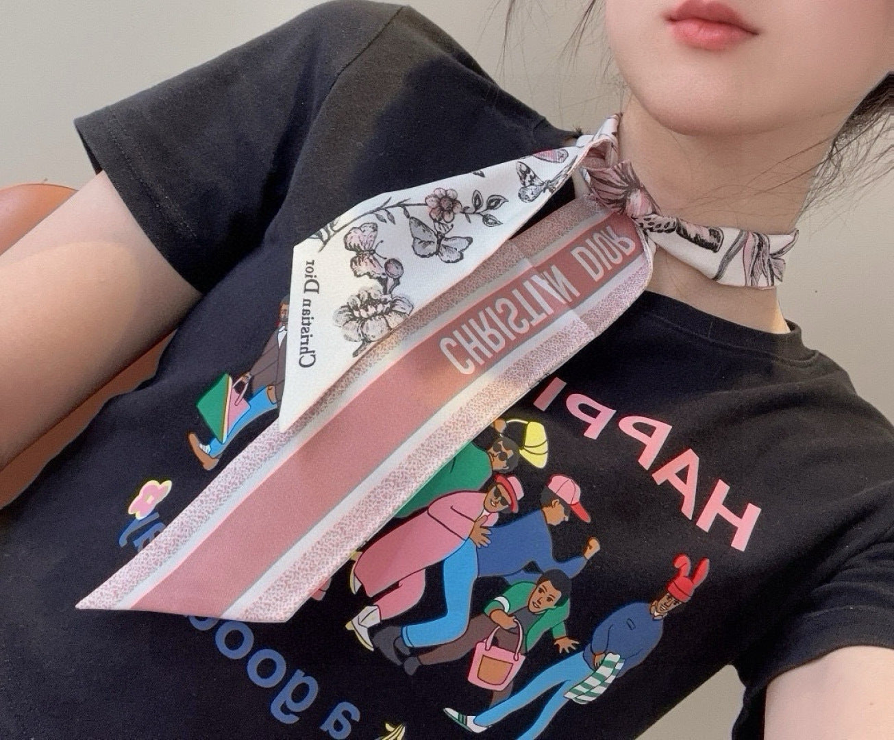 DIOR 26S SCARF 105CM IN SILK 314824