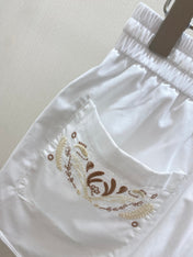 HERMES 25S EMBROIDERED SHORTS 158