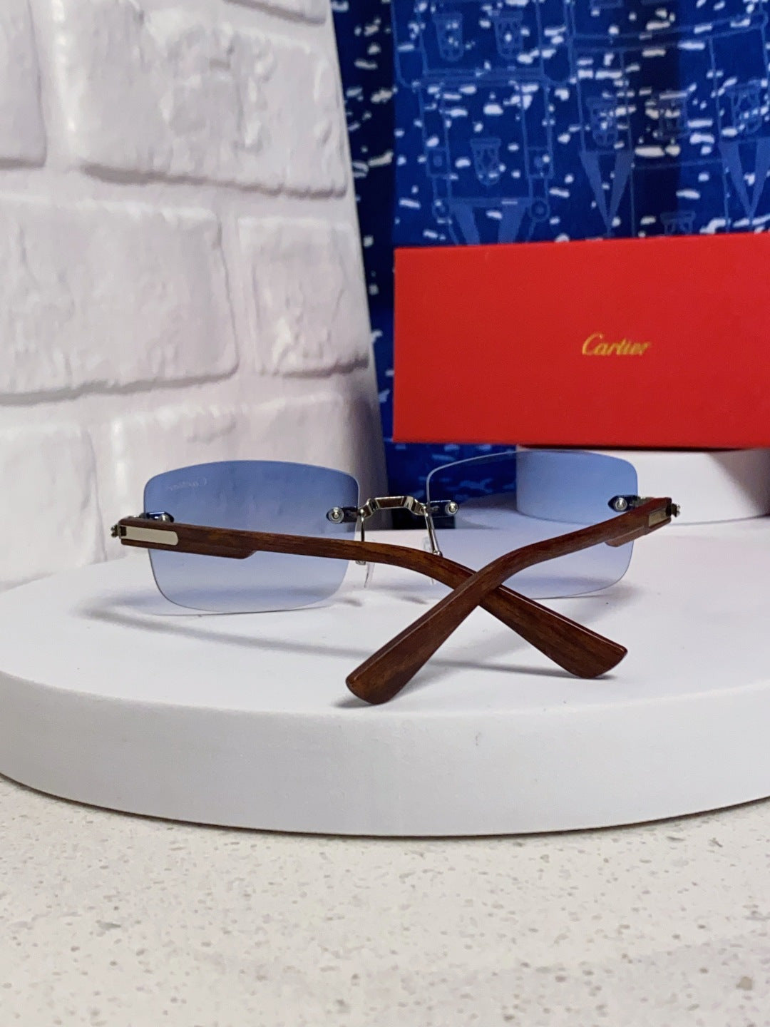 CARTIER 26S RIMLESS FRAME IN METAL 439582