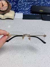 CARTIER 26S RIMLESS RECTANGULAR FRAME IN METAL 434045