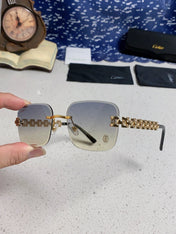 CARTIER 26S RIMLESS RECTANGULAR FRAME IN METAL 436033