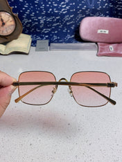 MIUMIU 26S SQUARE GEOMETRIC FRAME IN METAL 445239