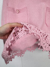 CHANEL 25S KNITTED LACE MIDI SKIRT 414