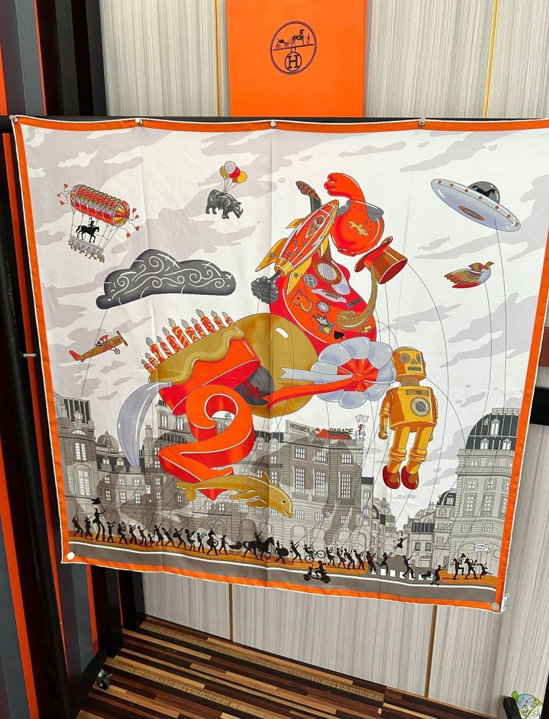 HERMES 26S SCARF 90 IN SILK 496097
