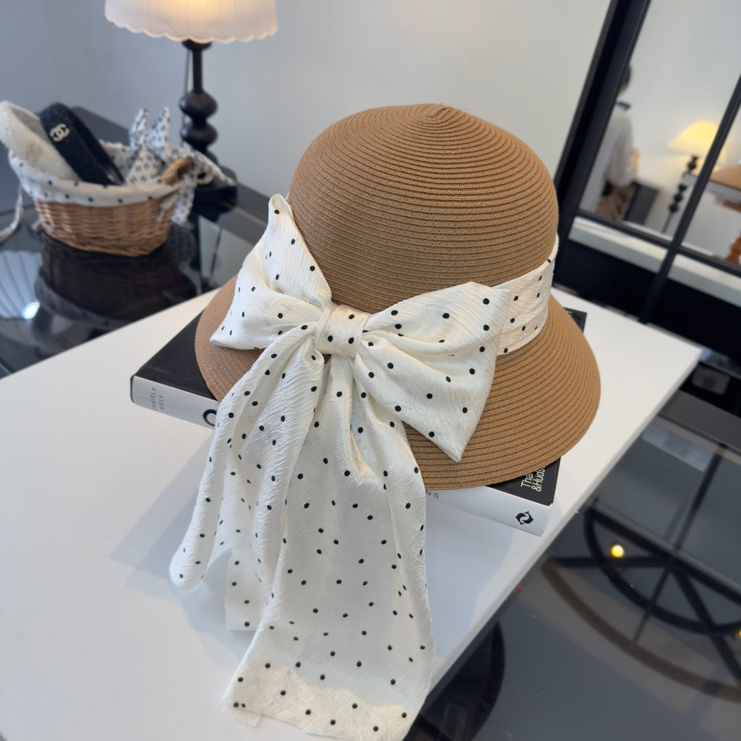 MIUMIU WIDE-BRIM BUCKET HAT WITH BOW STYLE 44