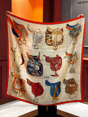 HERMES 25S SCARF 140 IN SILK CASHMERE 989485
