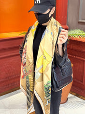 HERMES 25S SCARF 140 IN SILK CASHMERE 989487