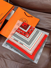HERMES 25S SCARF 140 IN SILK CASHMERE 991680
