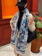 DIOR 26S SCARF 110CM IN WOOL & CASHMERE 300232