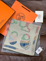 HERMES 26S SCARF 140 IN CASHMERE AND SILK 303156