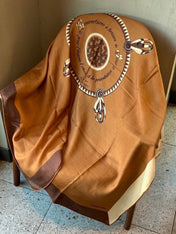 HERMES 26S SCARF 140 IN CASHMERE AND SILK 304241