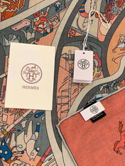 HERMES 26S SCARF 135 IN CASHMERE AND SILK 304245