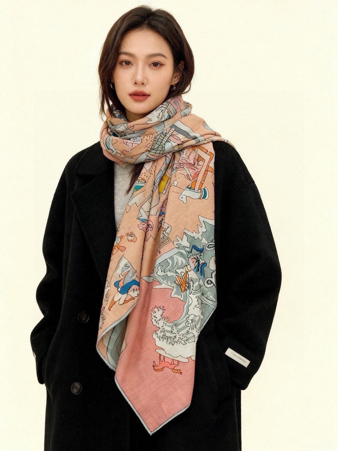 HERMES 26S SCARF 135 IN CASHMERE AND SILK 304245