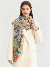 HERMES 26S SCARF 135 IN CASHMERE AND SILK 304246