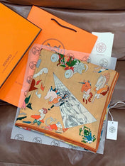 HERMES 26S SCARF 135 IN CASHMERE AND SILK 304246