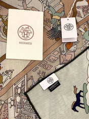 HERMES 26S SCARF 135 IN CASHMERE AND SILK 304247