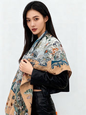 HERMES 26S SCARF 135 IN CASHMERE AND SILK 304249