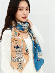 HERMES 26S SCARF 135 IN CASHMERE AND SILK 304249